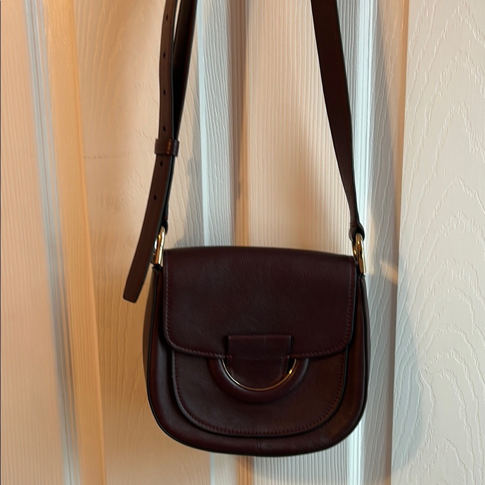 Cole Haan Maroon Leather Crossbody Bag - Picture 1 of 4